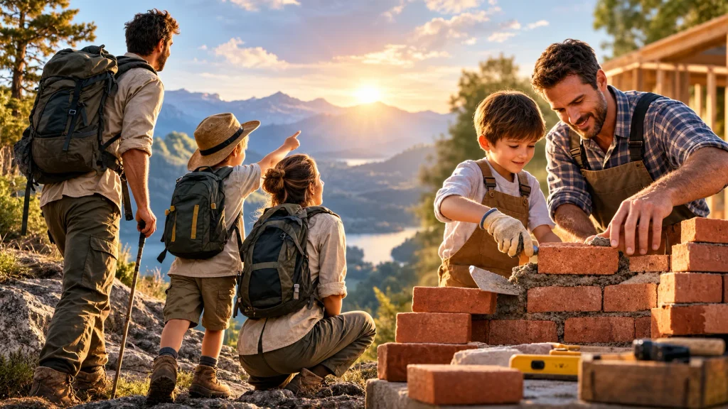 cette image illustre deux types de parentes, les aventuriers et les constructeurs. Tout deux aspirent à l'excellence pour leur enfant
